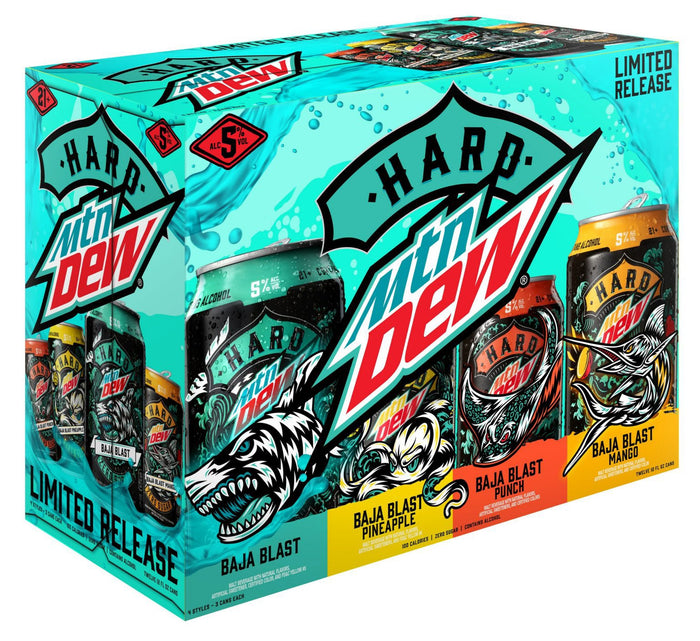 Mountain Dew Hard Baja Blast Mix 5% Pack #2 12x355ml