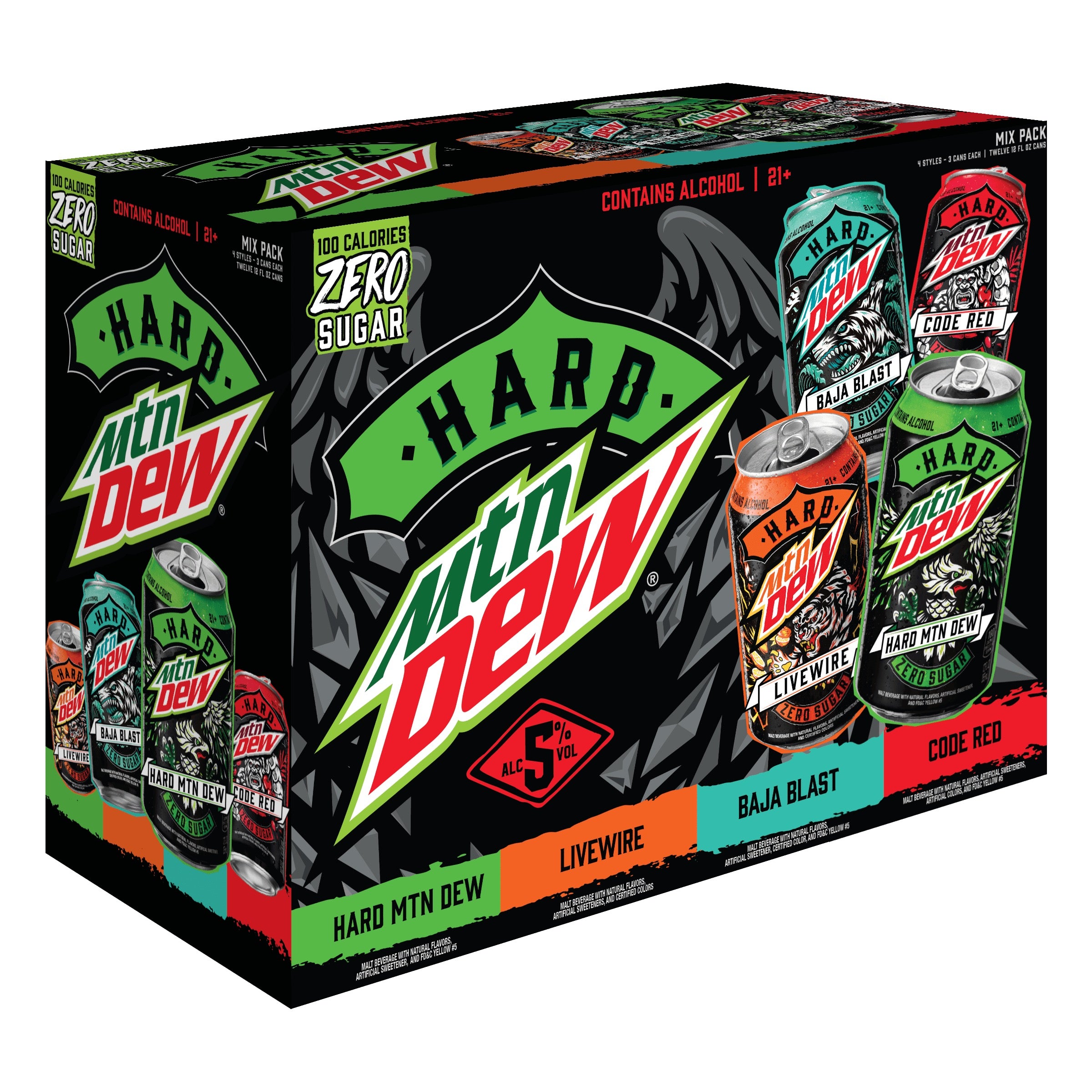 Mountain Dew Hard 5% Pack #1 12x355ml