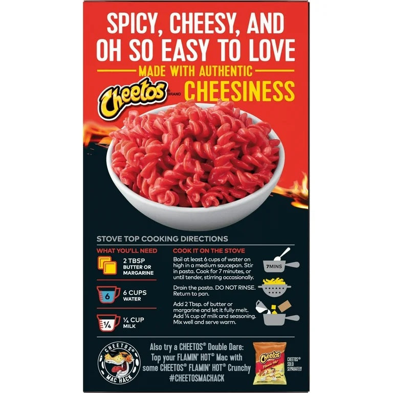 Cheetos – Mac’n Cheese Flamin Hot 12x160g USA