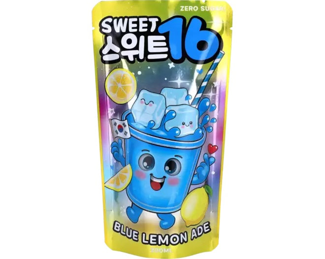 Sweet16 – Blue Lemon Ade Zero Sugar 200ml Korea